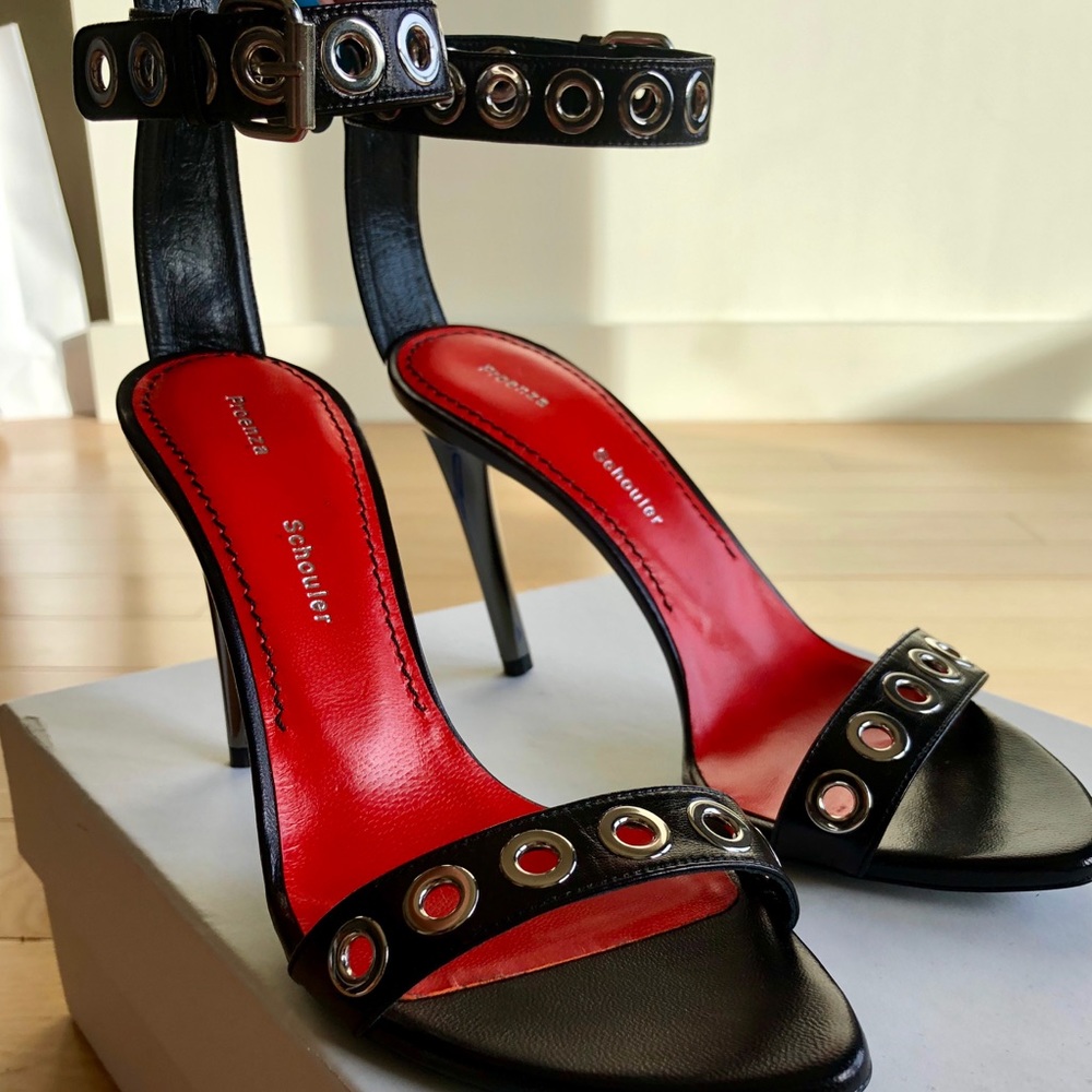 Proenza Schouler Gronmet-Embellished Leather Heels